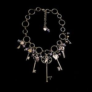 Vintage Style Key To My Heart Charm Necklace💙